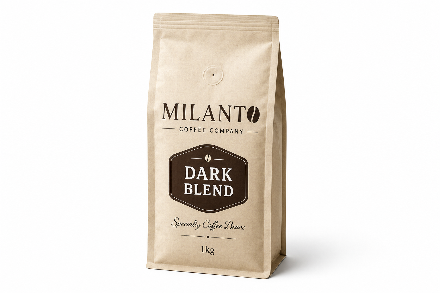Milanto Dark Blend coffee bag